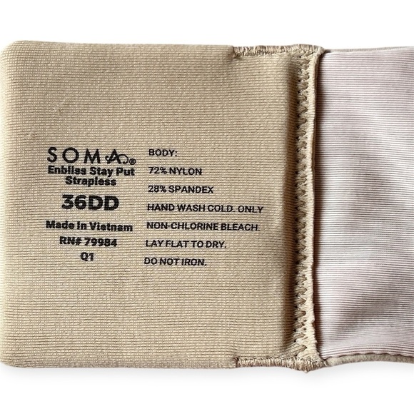 Soma ENBLISS Wireless Strapless Bra women’s size 36DD - Picture 6 of 13